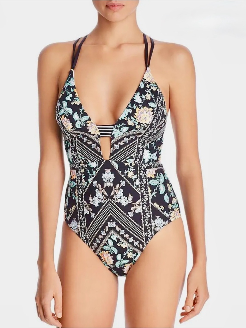 Nanette Lepore Diamond Vines Goddess one-piece swimsuit